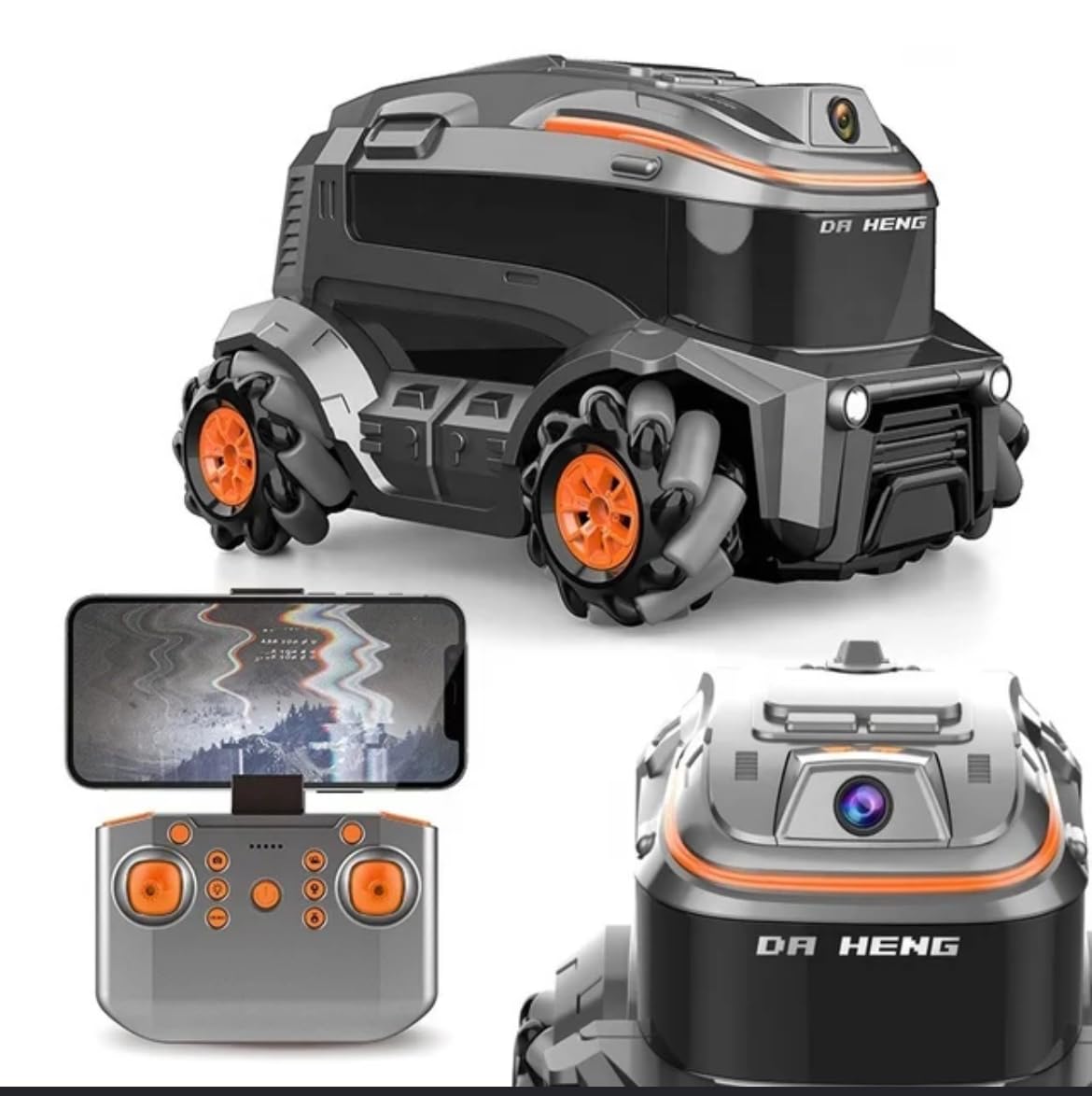 RC Car with Mecanum Wheels | Remote-Controlled Off-Road Vehicle with Camera | 360° Drifting, Sideways Driving & Real-Time Viewing | Interactive Stunt Racing