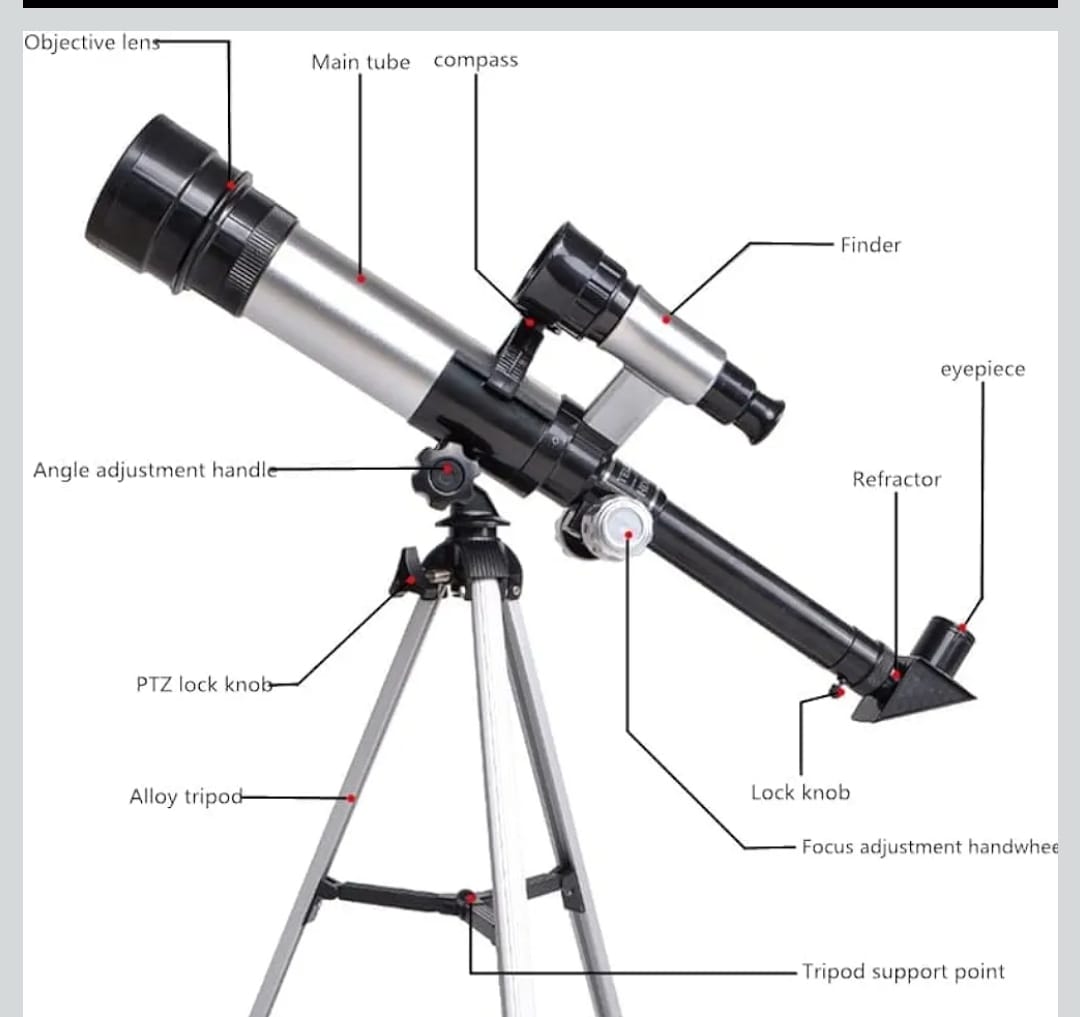 60X High Power Refractor Monocular Astronomical Telescope for Kids with Clefairy Portable Tripod to See Planets Galaxy Seeing Stars/Monocular Telescope for Long Distance | Color: White