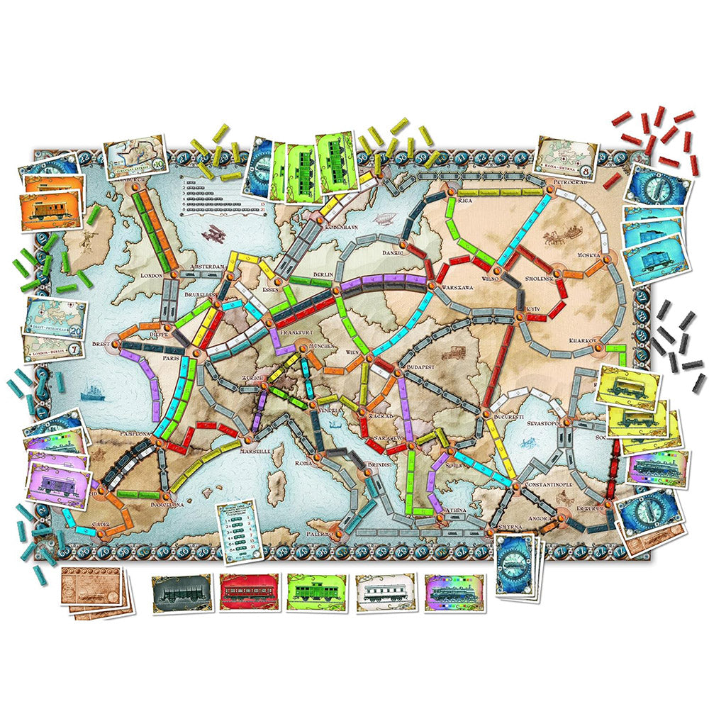 Ticket To Ride (Europe Edition) Board Game - Family Entertainment