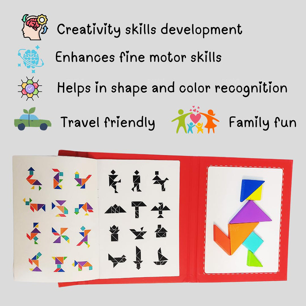 Tangram Junior | Magnetic Brain Booster Puzzle for Kids 5+ | Educational Toy and Gift for Kids