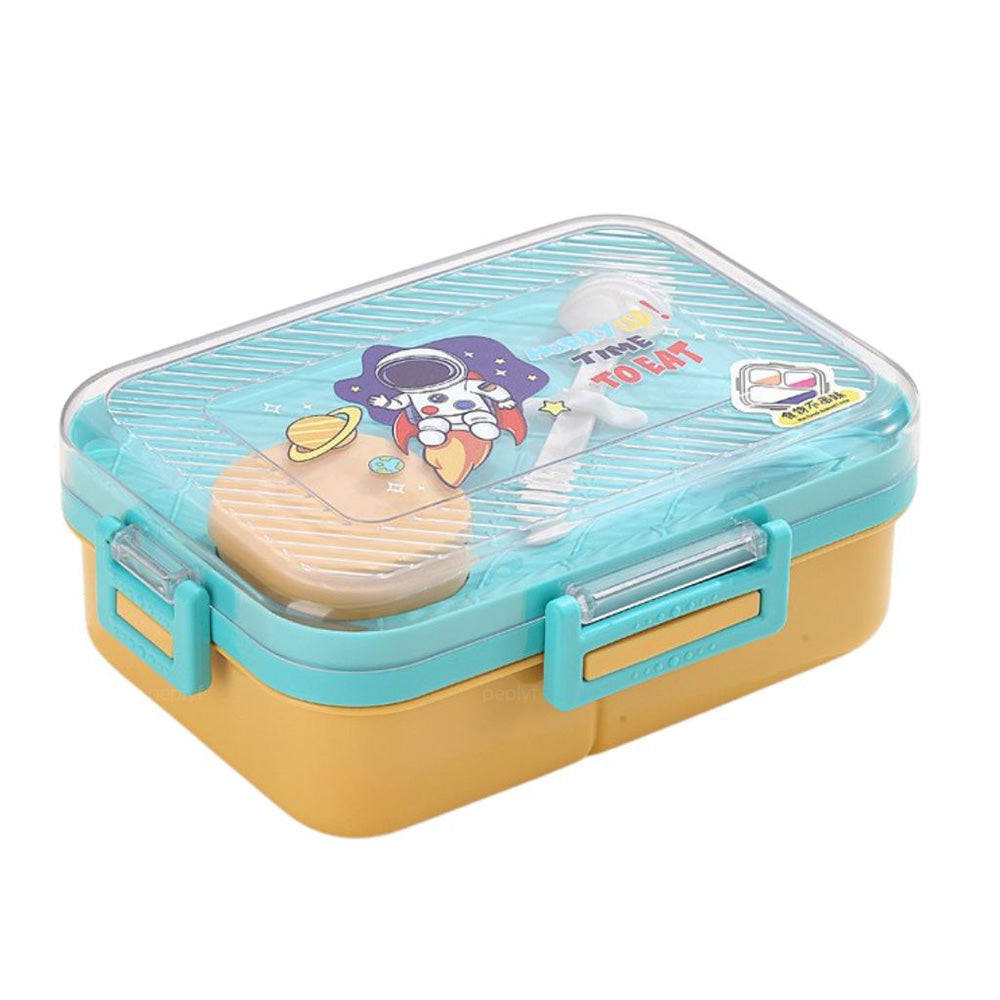 PEPLYF PESTO 2 Grid Lunchbox with Container | Stainless Steel |800ml