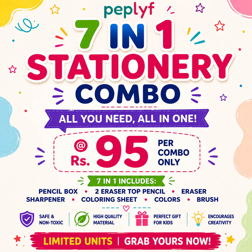 All in One Creative Stationery Set | 7 in 1 | Kids Stationery Set for School