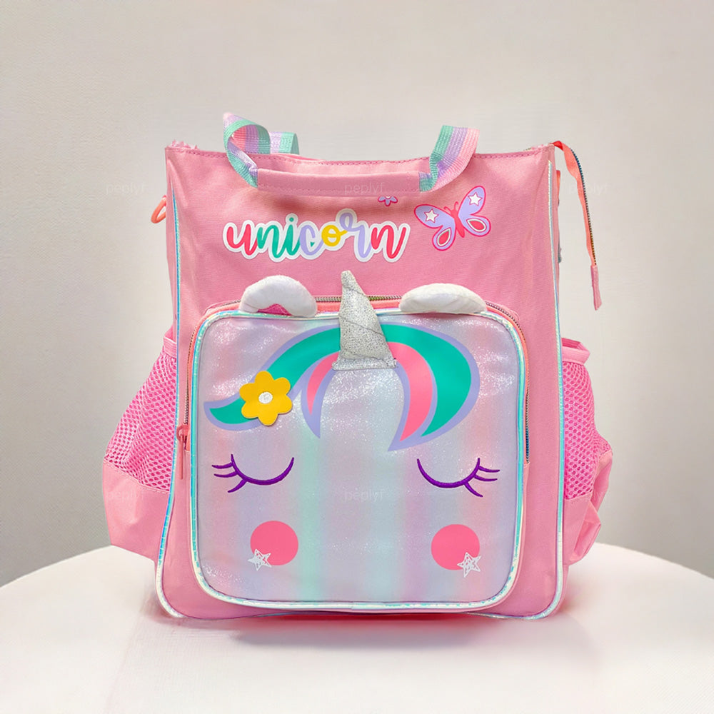 PEPLYF Tution Bag for Kids | Multipurpose Tote Bag | Shoulder Bag with Bottle Holder