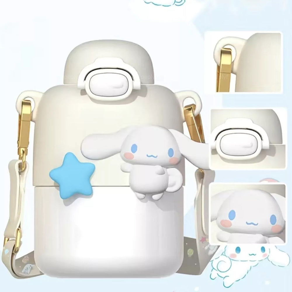 Cute Puppy Sipper Water Bottle | Insulated Steel SS316 | 430ml | Cinnamoroll