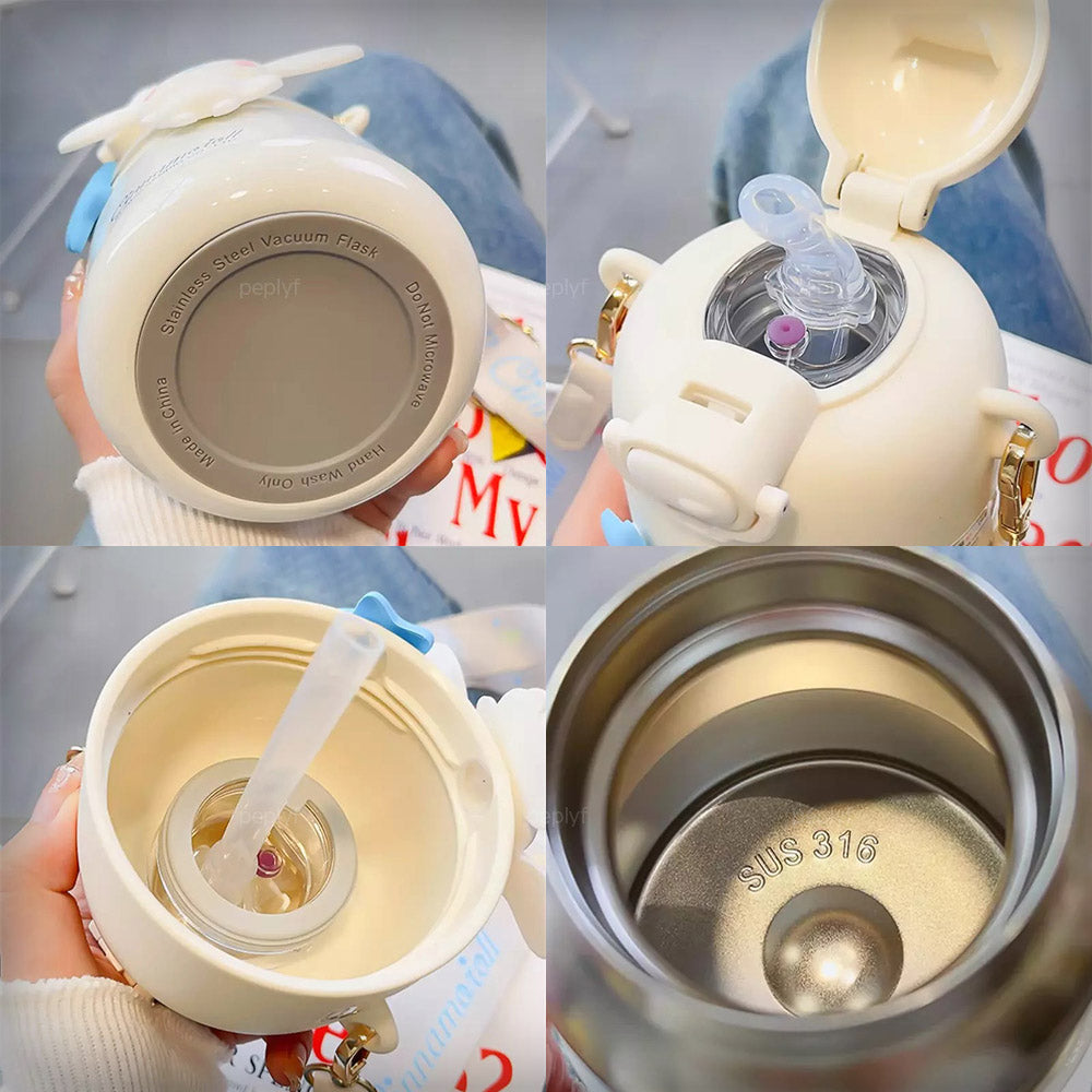 Cute Puppy Sipper Water Bottle | Insulated Steel SS316 | 430ml | Cinnamoroll