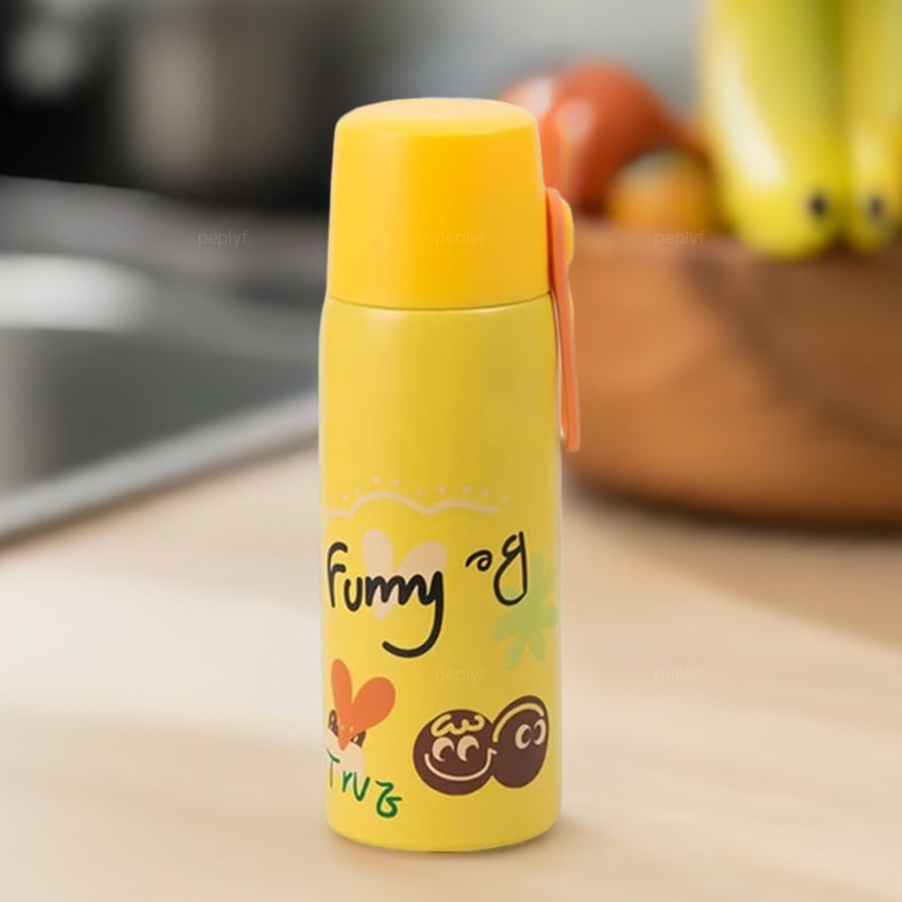 Push-n-Pour Flask Water Bottle for Kids | Insulated Steel SS316 | 500ml