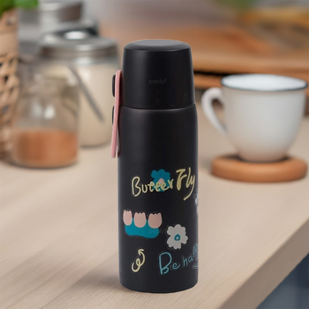 Push-n-Pour Flask Water Bottle for Kids | Insulated Steel SS316 | 500ml