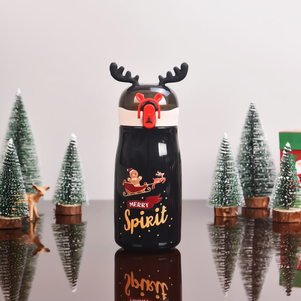 Deer Horn Sippy Cup Water Bottle for Kids | Insulated Stainless Steel | 300ml