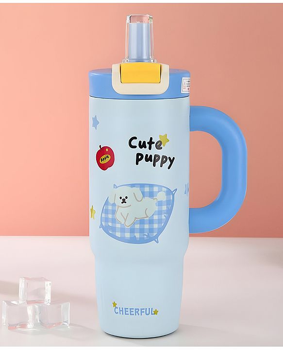 Cheerful Aesthetic Drinking Bottle Handle Tumbler with a capacity of 800ml with a bright and attractive design