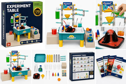 170 Experiments STEAM Science Experiment Table Kit for Kids | Educational DIY Science Lab | Hands-On Learning Set | Ages 6+
