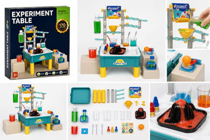 170 Experiments STEAM Science Experiment Table Kit for Kids | Educational DIY Science Lab | Hands-On Learning Set | Ages 6+