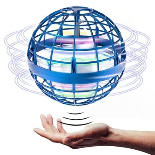 Flying Orb Ball Boomerang Spinner Toy with RGB Lights USB Rechargeable, 360° Rotating, Indoor & Outdoor, For Kids & Adults, Multi-Colour