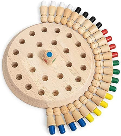 Wooden Memory Match Stick Chess Game, BLOWEST Colorful Memory Chess, Funny Block Board Game, Early Educational Toy, Brain Training Games for Kids