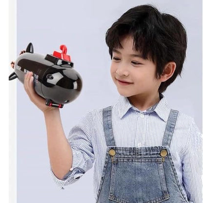 Submarine Shaped Stainless Steel Water Bottle for Kids, Anti-Leak Kids Cartoon Water Bottle, 380 ML Tritan Water Bottle for Kids, Stylish Water Bottle with Sipper for Boys & Girls