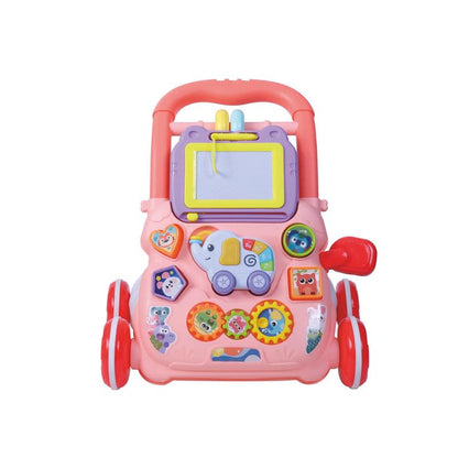PUCHI 2-in-1 Baby Walker | Sit-to-Stand Learning Walker for 1-Year-Old Boys & Girls | Multifunctional Activity Center with Removable Play Panel | Musical Early Educational Baby Walker Toys