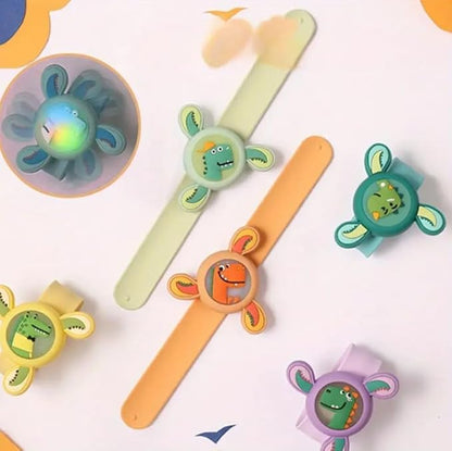LED Light Spinning Bracelet Slap Band, Baby Spinner Waterproof Wrist | Assorted Prints