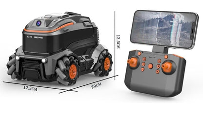 RC Car with Mecanum Wheels | Remote-Controlled Off-Road Vehicle with Camera | 360° Drifting, Sideways Driving & Real-Time Viewing | Interactive Stunt Racing