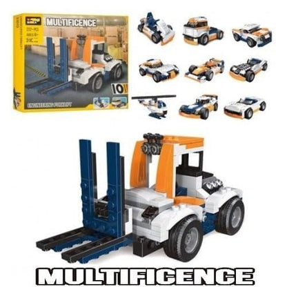 Construction Vehicle Toy | 10-in-1 Building Blocks | 222+ Pcs DIY Set
