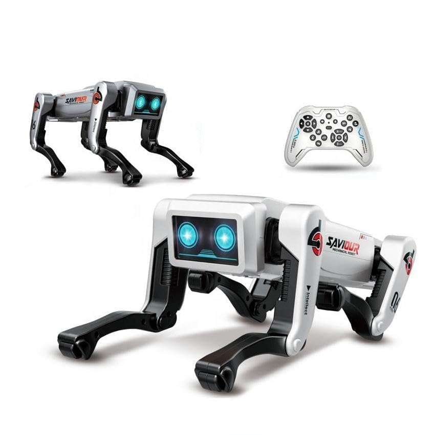 Advanced AI Robot Dog Toy for Kids | Smart Walking & Jumping RC Pet with LED Eyes, Voice Control, Tricks, Dance & Remote | Interactive Rechargeable Robo Dog for Boys & Girls (Ai Dog)