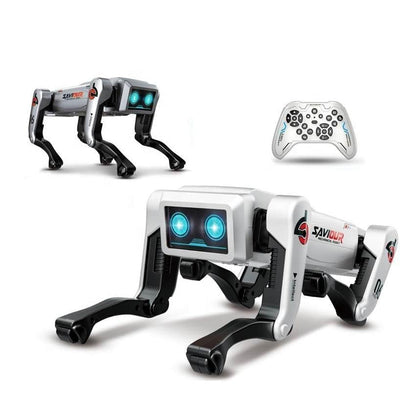 Advanced AI Robot Dog Toy for Kids | Smart Walking & Jumping RC Pet with LED Eyes, Voice Control, Tricks, Dance & Remote | Interactive Rechargeable Robo Dog for Boys & Girls (Ai Dog)