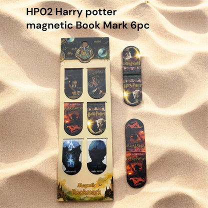 Harry-Potter Magnetic Bookmarks (Set of 6) (Harry Potter Theme) [Assorted Designs]