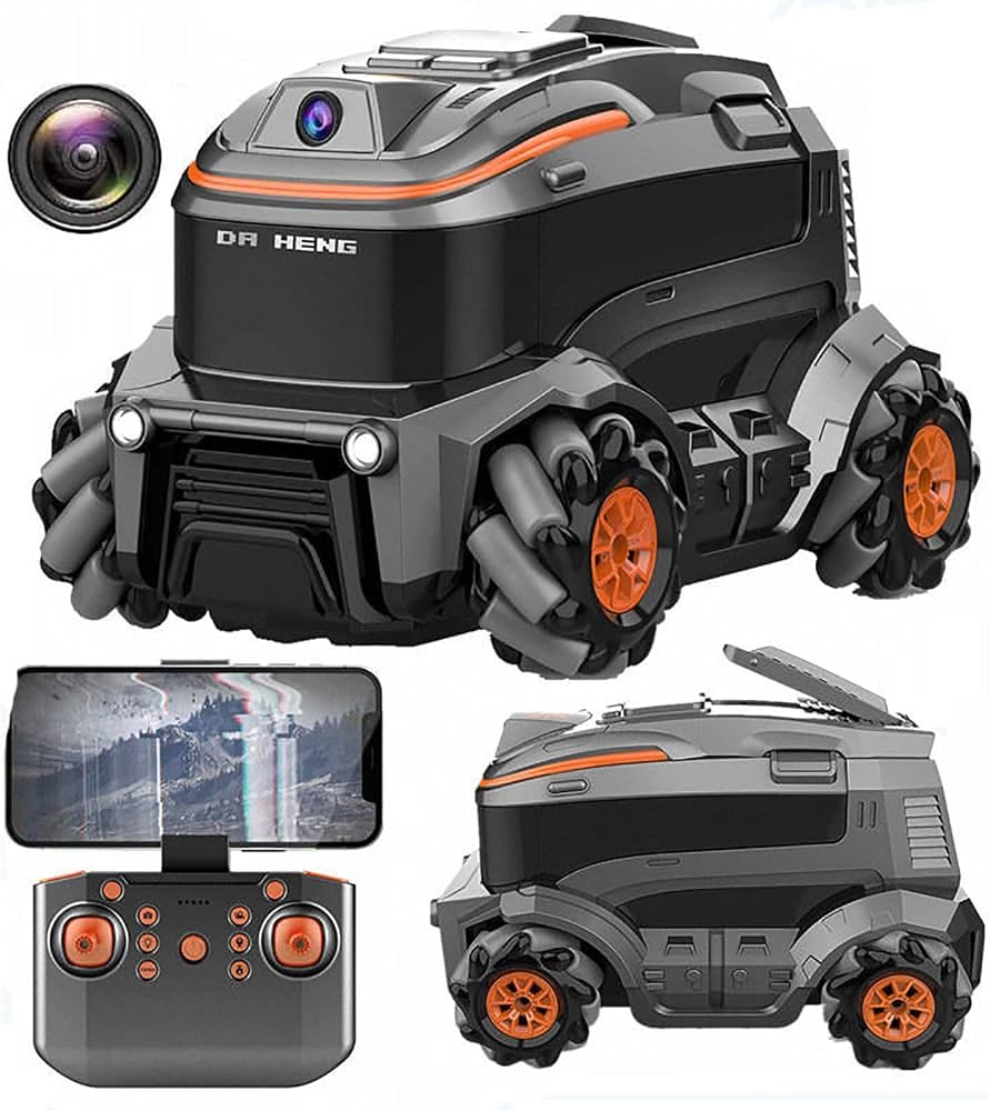 RC Car with Mecanum Wheels | Remote-Controlled Off-Road Vehicle with Camera | 360° Drifting, Sideways Driving & Real-Time Viewing | Interactive Stunt Racing