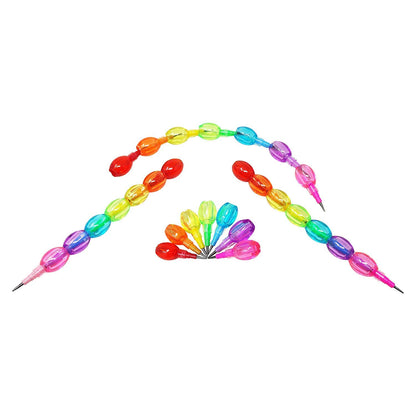 Kids Rainbow Color Brick Non-Sharpening Stack Pencil Set for Kids Designer Stylish Pencil(Set of-4)