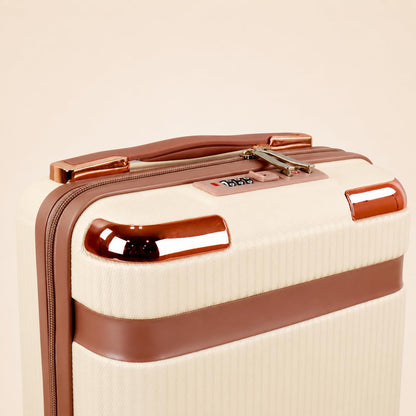 ravel Make up Train Case, Waterproof Portable Hard Shell Cosmetic Case, Cosmetic Case Mini Suitcase Vanity Box for Makeup Hand Luggage with Handle & Elastic Band, Flight Use