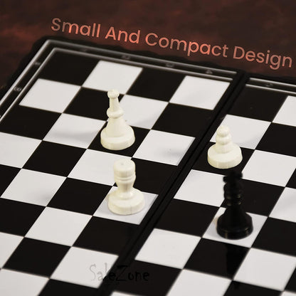 Mini Magnetic Educational Toys Travel Chess Set, Mini Foldable Chess, Pocket Size Magnetic Travel Chess with Folding Board for Kids, Boys, Girls, Childrens and Adults
