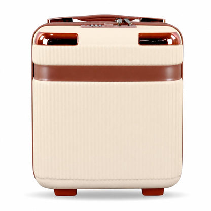 ravel Make up Train Case, Waterproof Portable Hard Shell Cosmetic Case, Cosmetic Case Mini Suitcase Vanity Box for Makeup Hand Luggage with Handle & Elastic Band, Flight Use