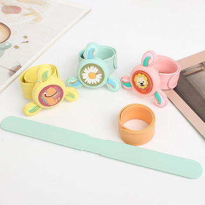 LED Light Spinning Bracelet Slap Band, Baby Spinner Waterproof Wrist | Assorted Prints