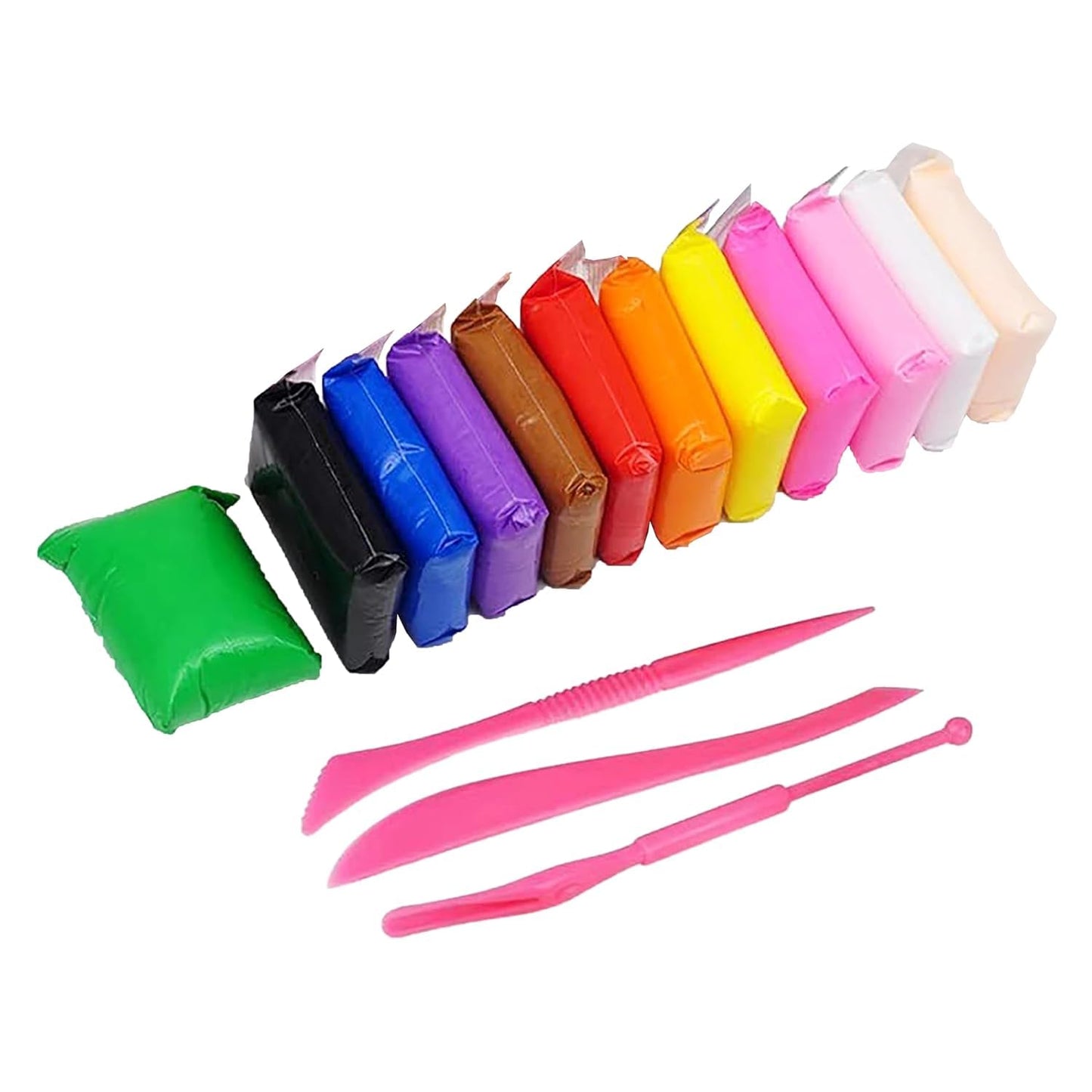 12 Pcs Air Dry Clay for Kids with 3 Sculpting Tools, Creative Art & Crafts Play Dough Birthday Return Gift for Boys and Girls