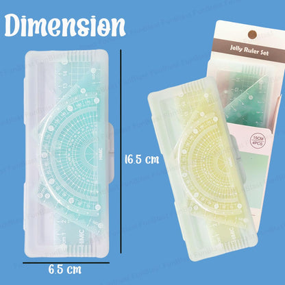 4 in 1 Protractor and Ruler Set - 4 Pack Set Square, Square Rulers, School Geometry Set, Math Protractor, Geometry Rulers, Math Ruler