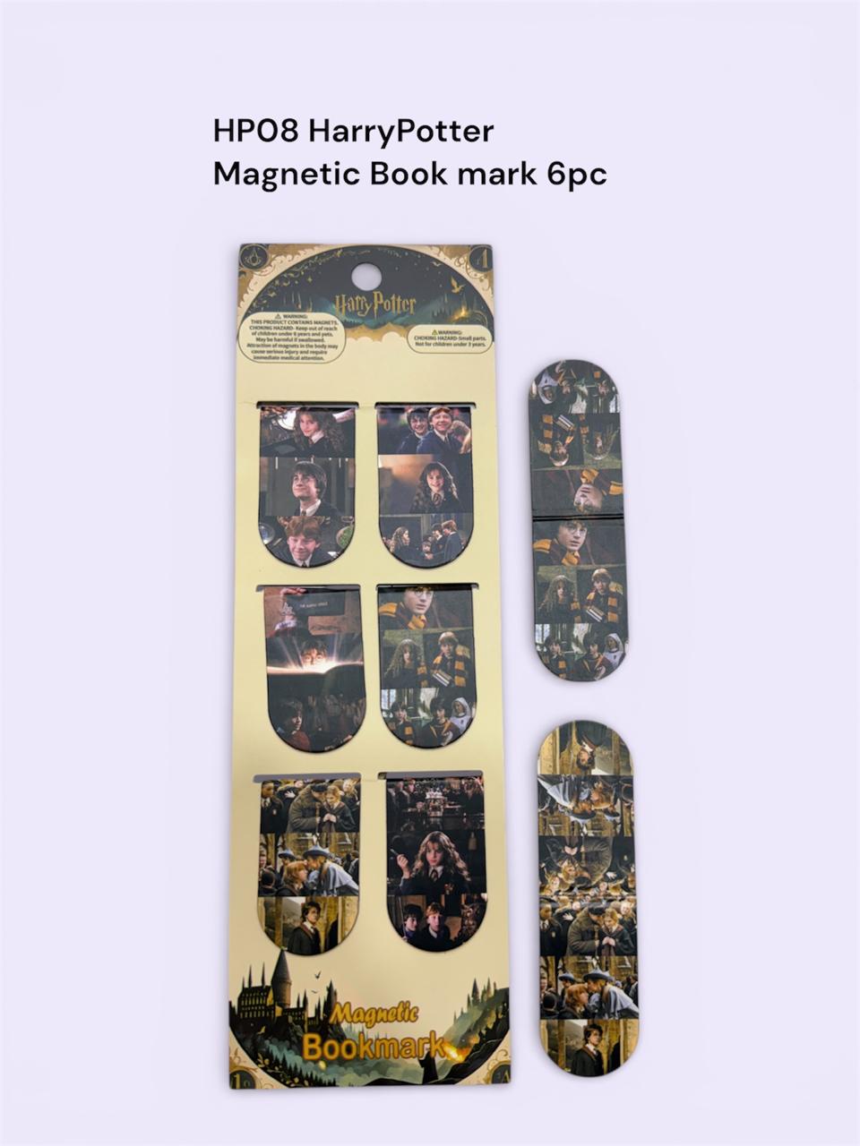 Harry-Potter Magnetic Bookmarks (Set of 6) (Harry Potter Theme) [Assorted Designs]