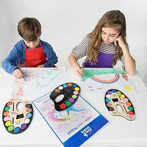 Water color paint set - 10 Pcs Multicolor Watercolor with Paints Brush | return gifts for birthday party | water color paint set | water colors for kids | Return Gift for Kids Birthday
