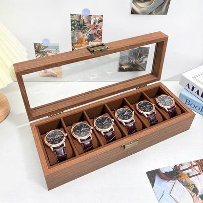 Vintage Wooden Watch Box , Timepiece Storage & Organizer, Watch Display Case