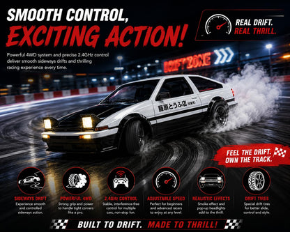 Rechargeable RC Drift Car 4WD 2.4GHz Remote Control Racing Car