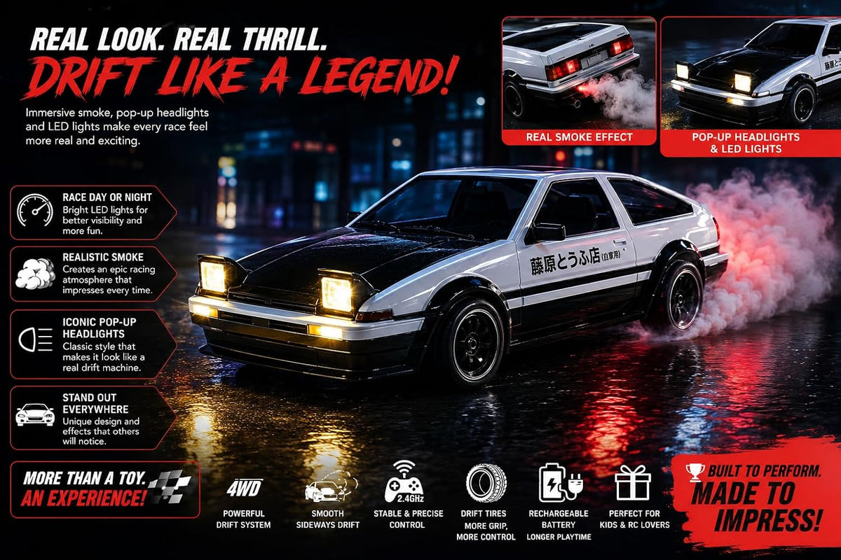 Rechargeable RC Drift Car 4WD 2.4GHz Remote Control Racing Car