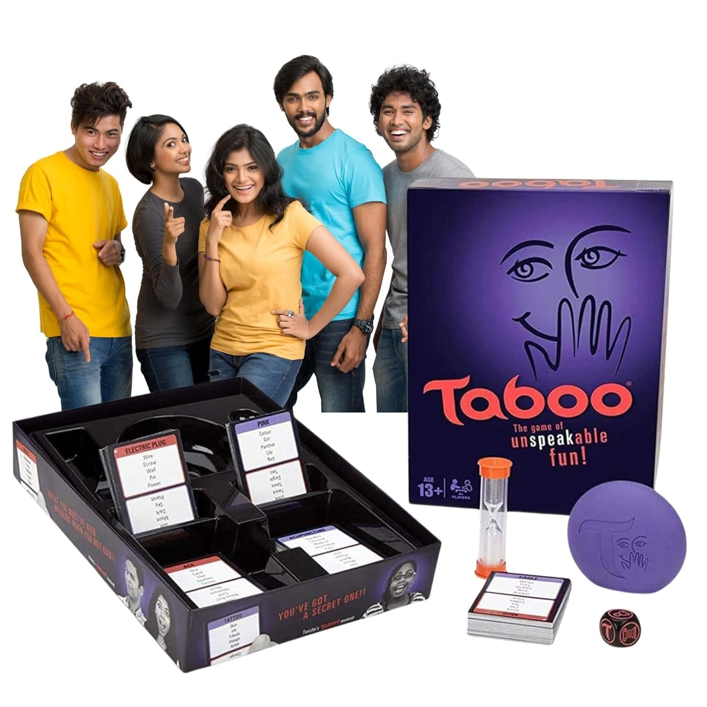 Taboo Board Game, Family Guessing Game for Kids Ages 13+, Fun Party Game for 4 or More Players, Classic Card Game for Teens and Adults
