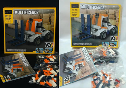 Construction Vehicle Toy | 10-in-1 Building Blocks | 222+ Pcs DIY Set