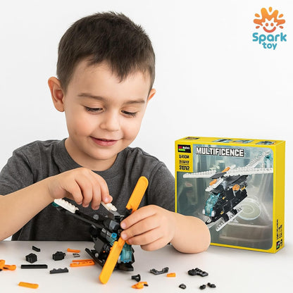 Robots, Jets, Ships & Creatures | 33-in-1 Building Blocks | 256+ Pcs DIY Set