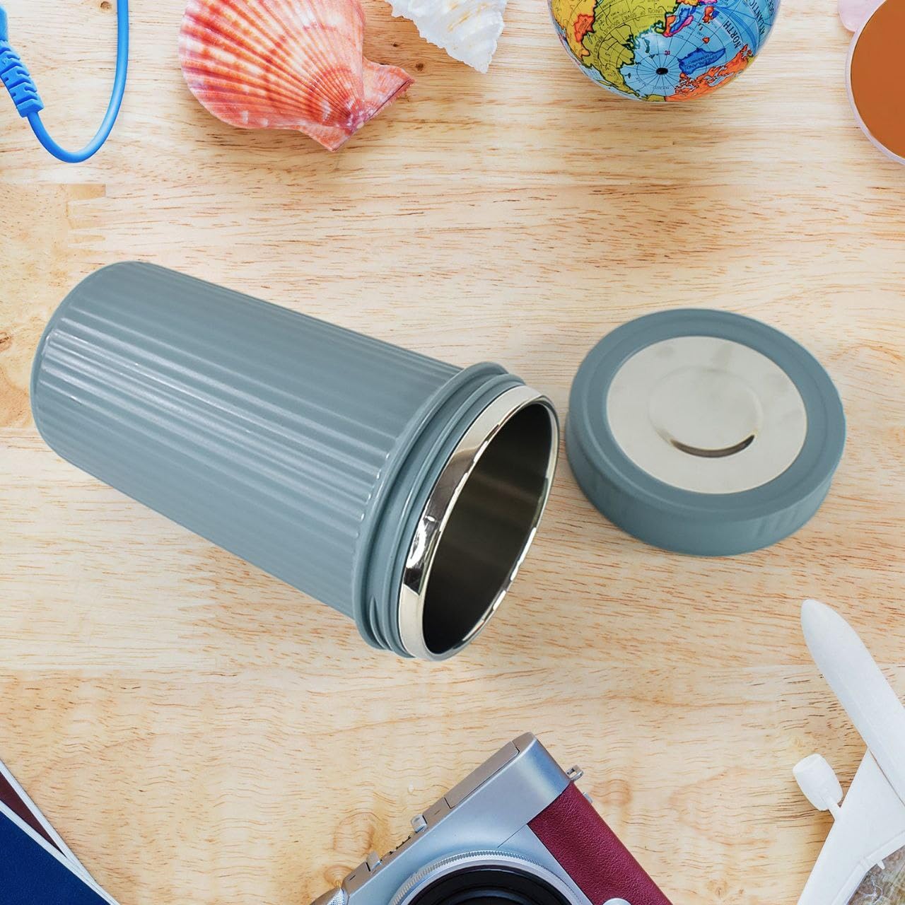 Double Wall Travel Glass 500 ml | Insulated SS | Leakproof Lid | Office - Home - Travel (Assorted Colors)