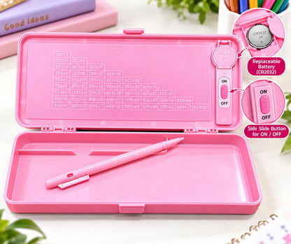 2-in-1 Pencil Case with LCD Writing Pad for Kids – Reusable Digital Drawing Slate & Stationery Box | Doodle & Scribble Gift for Boys & Girls, Pack of 1 (Assorted)