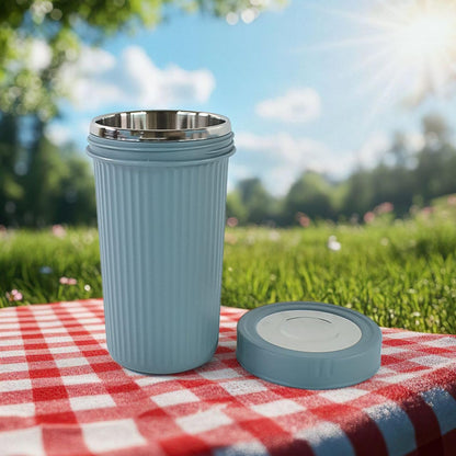 Double Wall Travel Glass 500 ml | Insulated SS | Leakproof Lid | Office - Home - Travel (Assorted Colors)