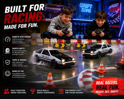 Rechargeable RC Drift Car 4WD 2.4GHz Remote Control Racing Car