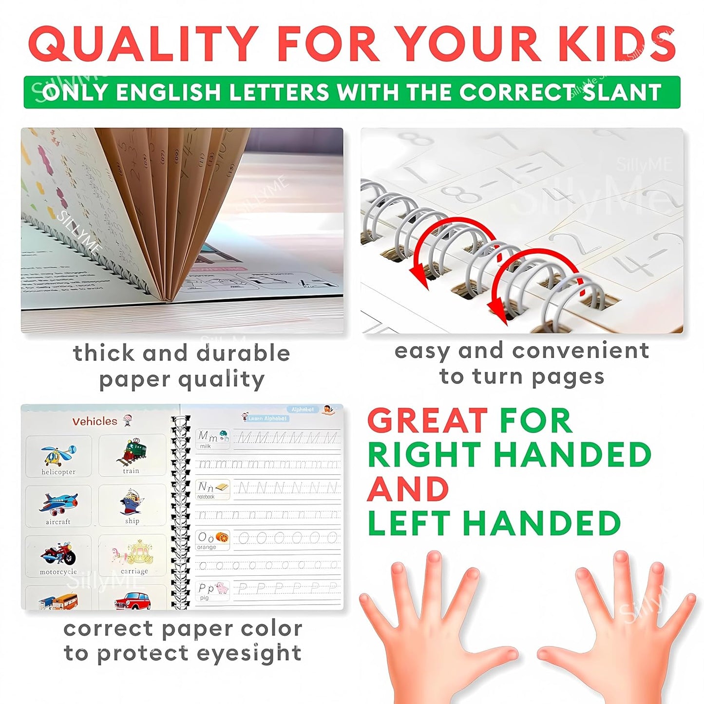 Sank Magic Book for Kids 2-5Years - 4 Books +1 Pen+10Refill- Sank Magic Practice Copy Book for Kids 2-5 Years