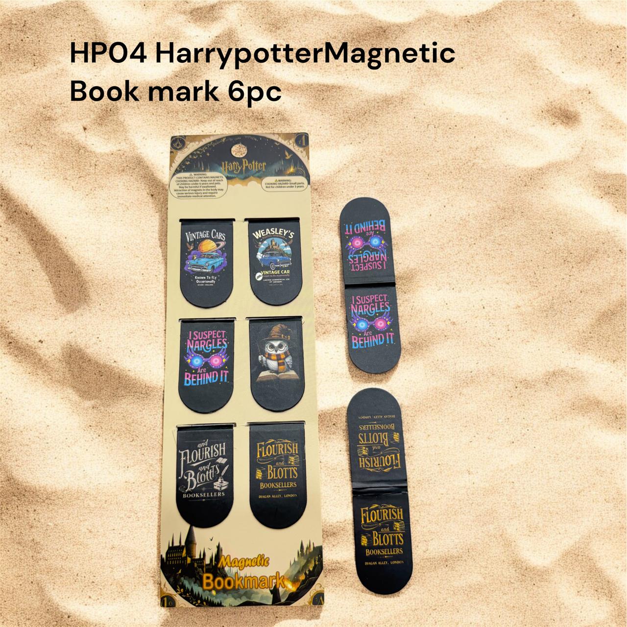 Harry-Potter Magnetic Bookmarks (Set of 6) (Harry Potter Theme) [Assorted Designs]