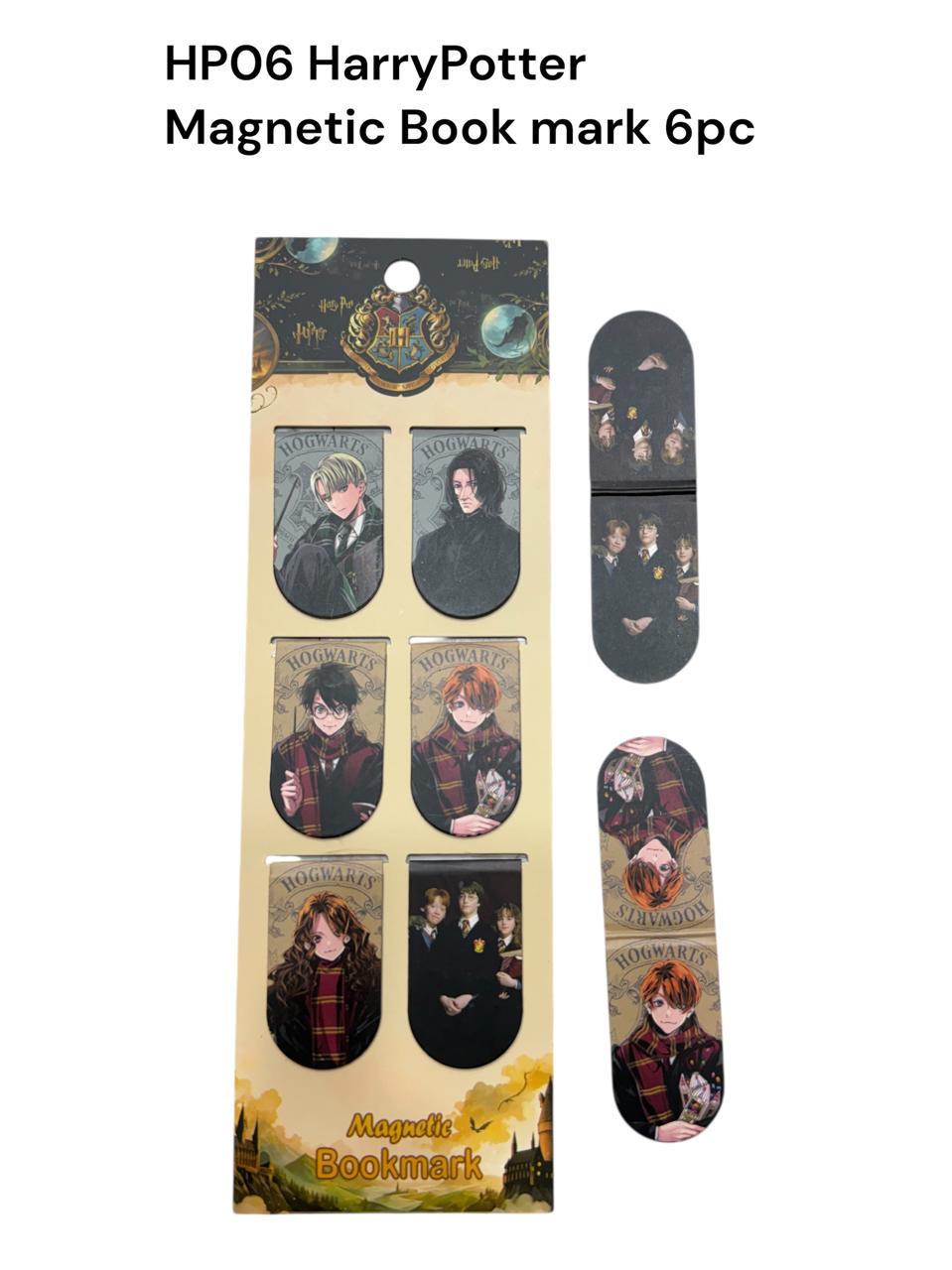Harry-Potter Magnetic Bookmarks (Set of 6) (Harry Potter Theme) [Assorted Designs]