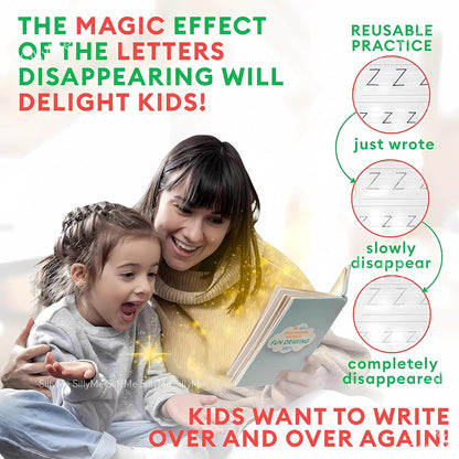Sank Magic Book for Kids 2-5Years - 4 Books +1 Pen+10Refill- Sank Magic Practice Copy Book for Kids 2-5 Years