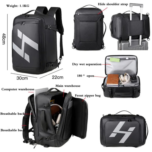 Weekender Backpack | 43L | Laptop | Travel | Unisex | Waterproof | Office & College